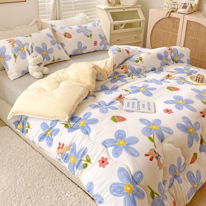 91家纺网 家纺一手货源 找家纺 寐居家纺2022新款印花冬被 花兔