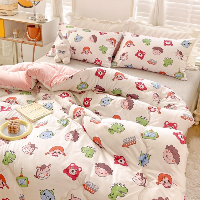 91家纺网 家纺一手货源 找家纺 寐居家纺2022新款印花冬被 欢乐总动员