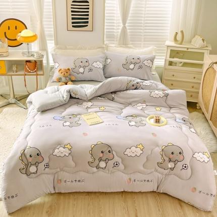 寐居家纺2022新款印花冬被 泡泡恐龙