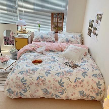 91家纺网 家纺一手货源 找家纺 顾里家纺 2022ins韩系全棉四件套韩系花花系列 花铃鼓