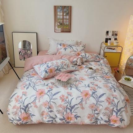 顾里家纺 2022ins韩系全棉四件套韩系花花系列 繁花盛开