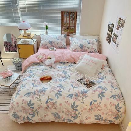 顾里家纺 2022ins韩系全棉四件套韩系花花系列 花铃鼓