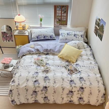 顾里家纺 2022ins韩系全棉四件套韩系花花系列 蔓藤花语