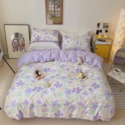 顾里家纺 2022ins韩系全棉四件套韩系花花系列 仙本那