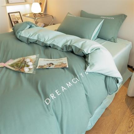 91家纺网 家纺一手货源 找家纺 （总）梦幻之城全棉馆2022新款水洗磨毛套件-奥利系列四件套