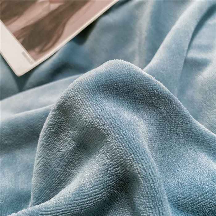 91家纺网 家纺一手货源 找家纺 （总）古吉梦2022新款+纯色双拼牛奶绒四件套