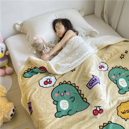 91家纺网 家纺一手货源 找家纺 (总)古吉梦2022新款+牛奶绒+羊羔绒双层毯