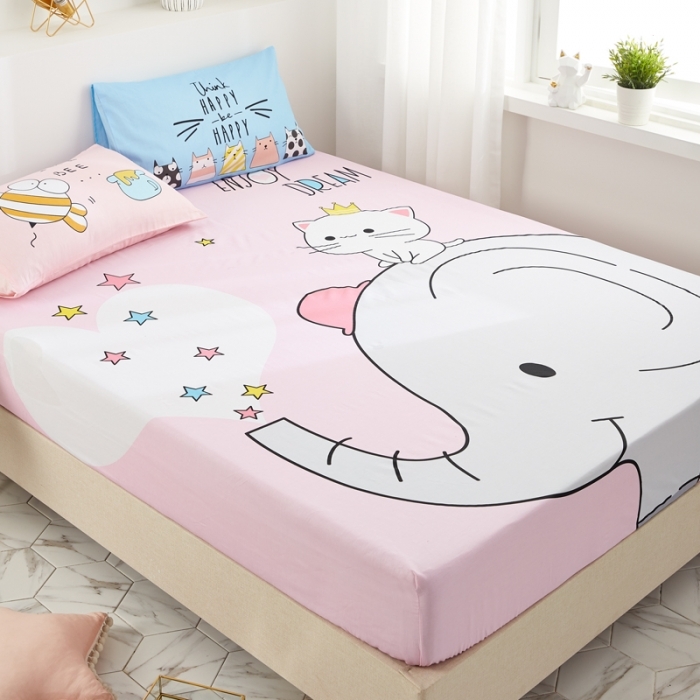 91家纺网 家纺一手货源 找家纺 （总）涵宸全棉大版床笠纯棉床笠卡通儿童学生床笠单床笠单品床笠