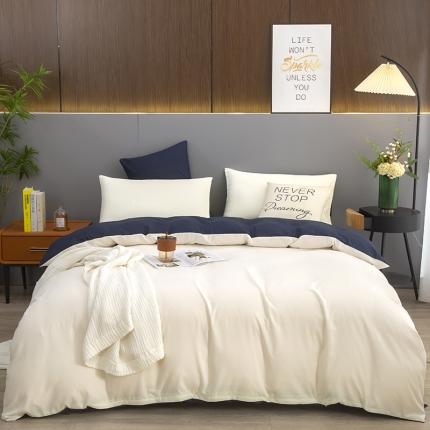 91家纺网 家纺一手货源 找家纺 （总）简冠 2022新款亲肤棉直播纯色四件套