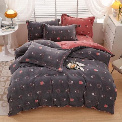 91家纺网 家纺一手货源 找家纺 优姿2022新款9斤重牛奶棉床裙款四件套 西雅图-咖