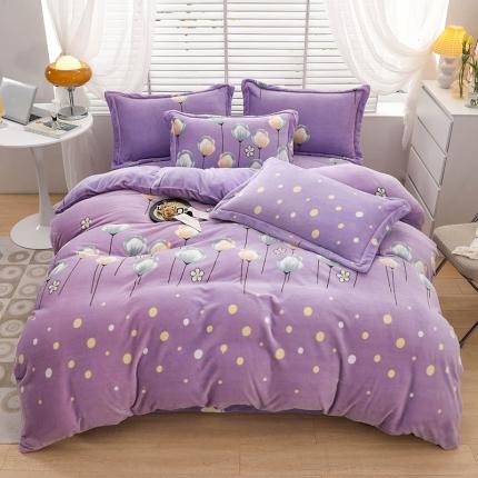 91家纺网 家纺一手货源 找家纺 优姿2022新款9斤重牛奶棉床裙款四件套