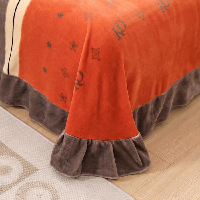 91家纺网 家纺一手货源 找家纺 优姿2022新款9斤重牛奶棉床裙款四件套