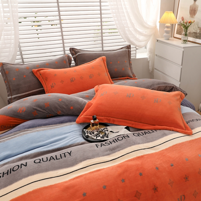 91家纺网 家纺一手货源 找家纺 优姿2022新款9斤重牛奶棉床裙款四件套