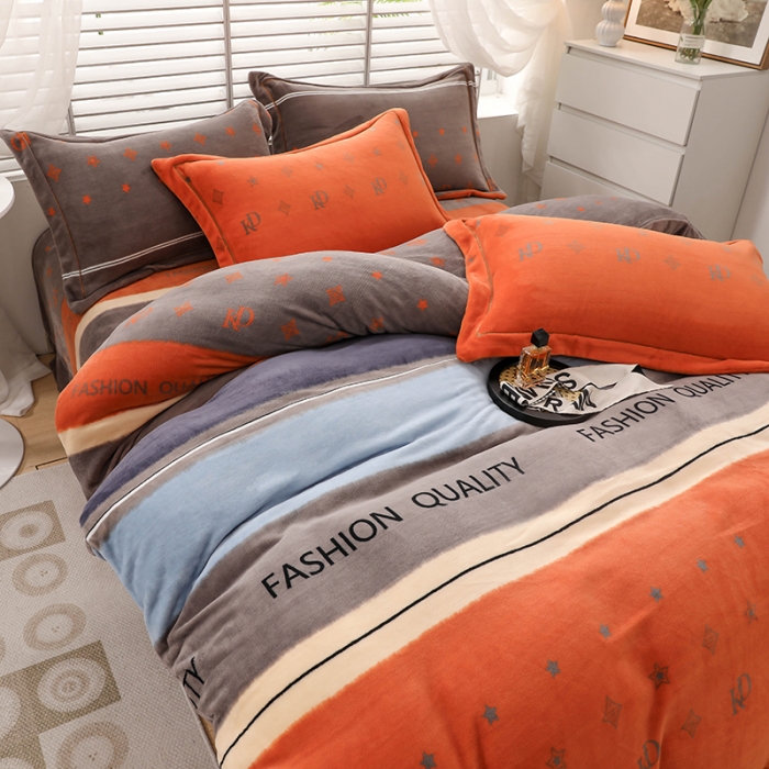 91家纺网 家纺一手货源 找家纺 优姿2022新款9斤重牛奶棉床裙款四件套