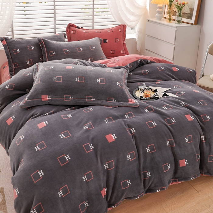 91家纺网 家纺一手货源 找家纺 优姿2022新款9斤重牛奶棉床裙款四件套 西雅图-咖