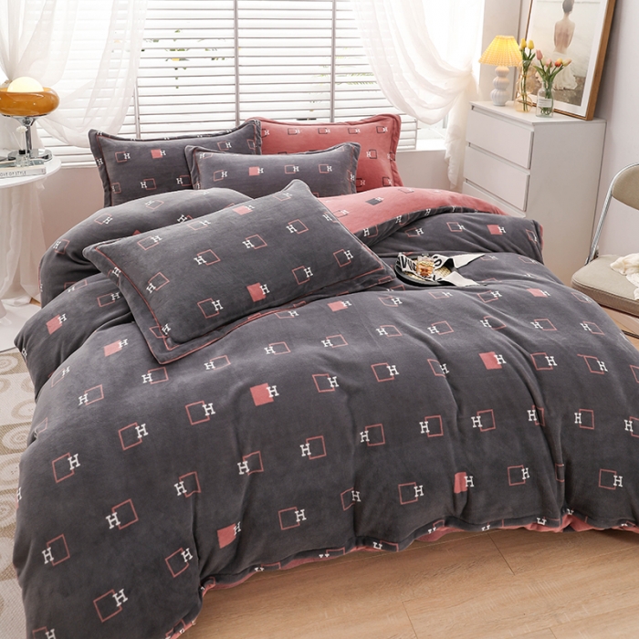 91家纺网 家纺一手货源 找家纺 优姿2022新款9斤重牛奶棉床裙款四件套 西雅图-咖