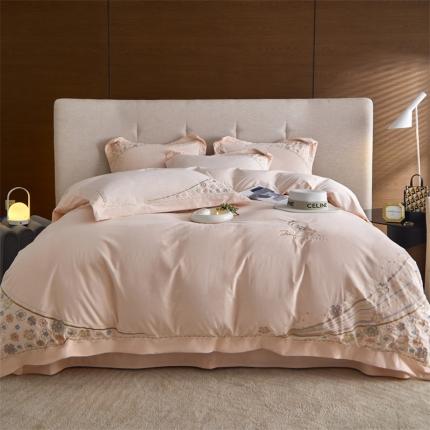 91家纺网 家纺一手货源 找家纺 （总）名品优仓2022新款刺绣婴儿绒230克四件套-温柔时光