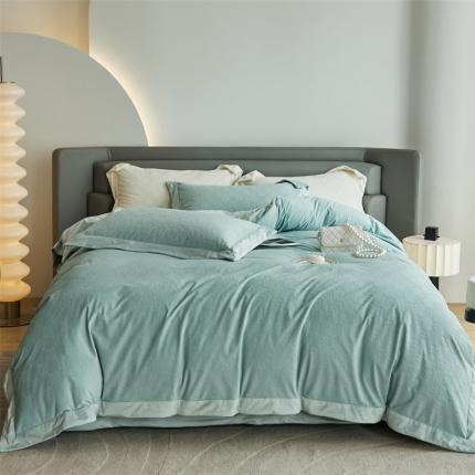 91家纺网 家纺一手货源 找家纺 （总）名品优仓2022新款婴肤绒轻奢系列四件套-布加迪