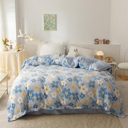 91家纺网 家纺一手货源 找家纺 （总）特价清仓210克加厚牛奶绒被套 单品被罩 直播团购福利