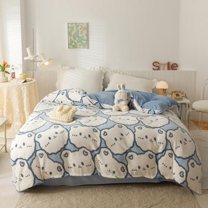 91家纺网 家纺一手货源 找家纺 （总）特价清仓210克加厚牛奶绒被套 单品被罩 直播团购福利