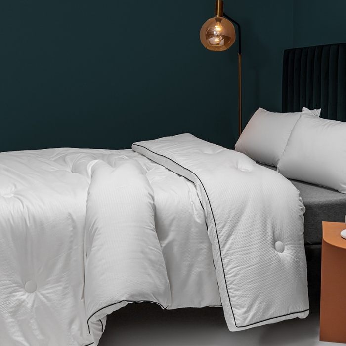 91家纺网 家纺一手货源 找家纺 简宜家居2022新款华夫格夏被秋冬被子被芯 皓月-白