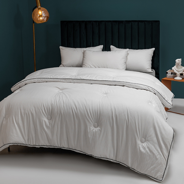 91家纺网 家纺一手货源 找家纺 简宜家居2022新款华夫格夏被秋冬被子被芯 皓月-白