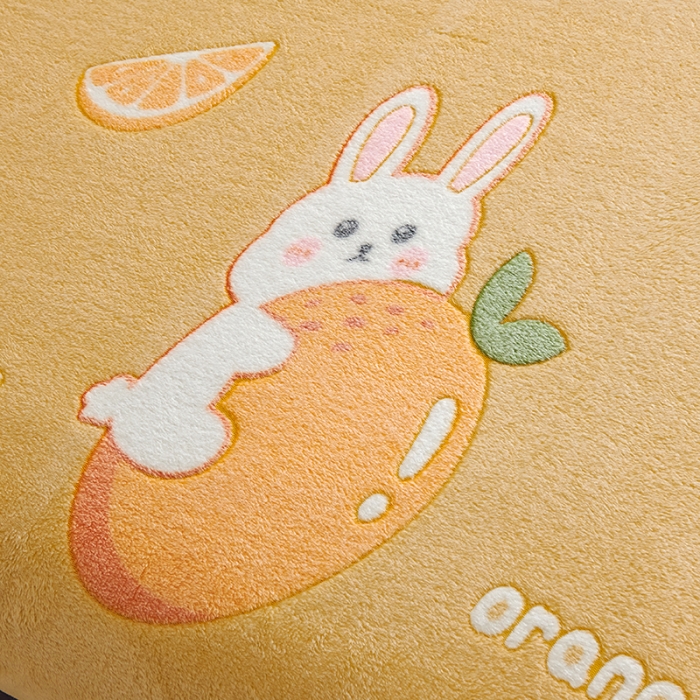 91家纺网 家纺一手货源 找家纺 被多多 2022新款3D立体高克重雪花绒印花床笠 萌萌兔