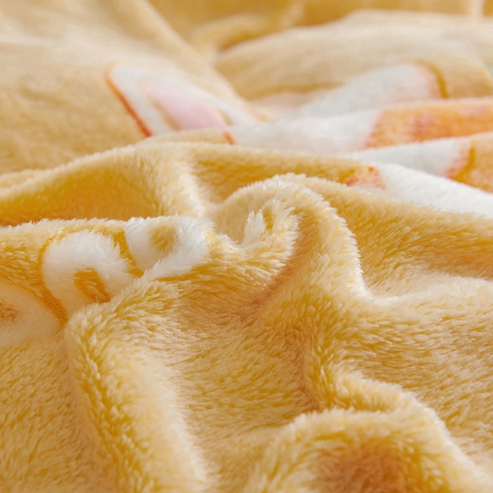 91家纺网 家纺一手货源 找家纺 被多多 2022新款3D立体高克重雪花绒印花床笠 萌萌兔