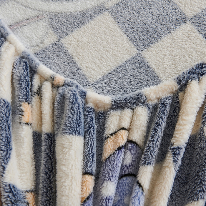 91家纺网 家纺一手货源 找家纺 被多多 2022新款3D立体高克重雪花绒印花床笠 太空漫游