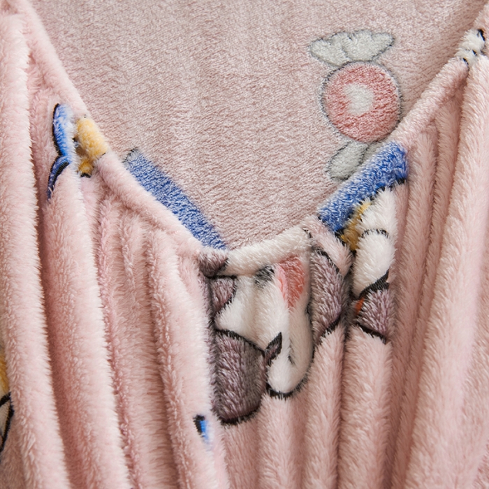 91家纺网 家纺一手货源 找家纺 被多多 2022新款3D立体高克重雪花绒印花床笠 樱桃女孩