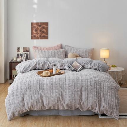 91家纺网 家纺一手货源 找家纺 （总）大元 2025新款高端A类獭兔绒立体剪花牛奶绒四件套