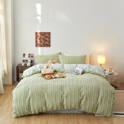 91家纺网 家纺一手货源 找家纺 （总）大元 2025新款高端A类獭兔绒立体剪花牛奶绒四件套