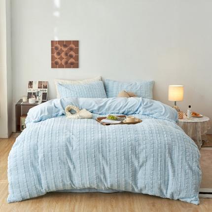 91家纺网 家纺一手货源 找家纺 （总）大元 2025新款高端A类獭兔绒立体剪花牛奶绒四件套