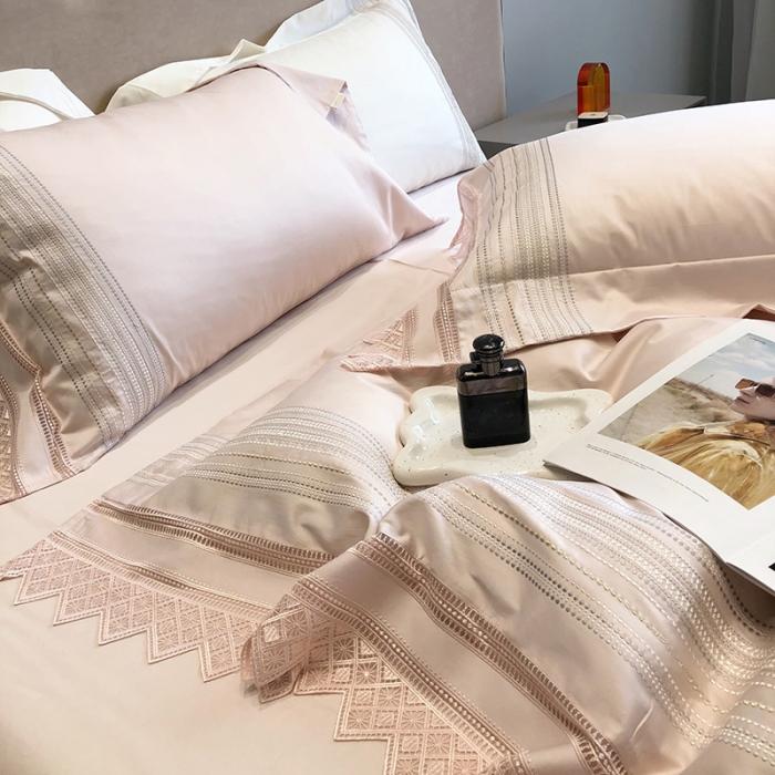 91家纺网 家纺一手货源 找家纺 黑白森林秋冬新品 100支贡缎四件套全棉纯棉-奥维娜