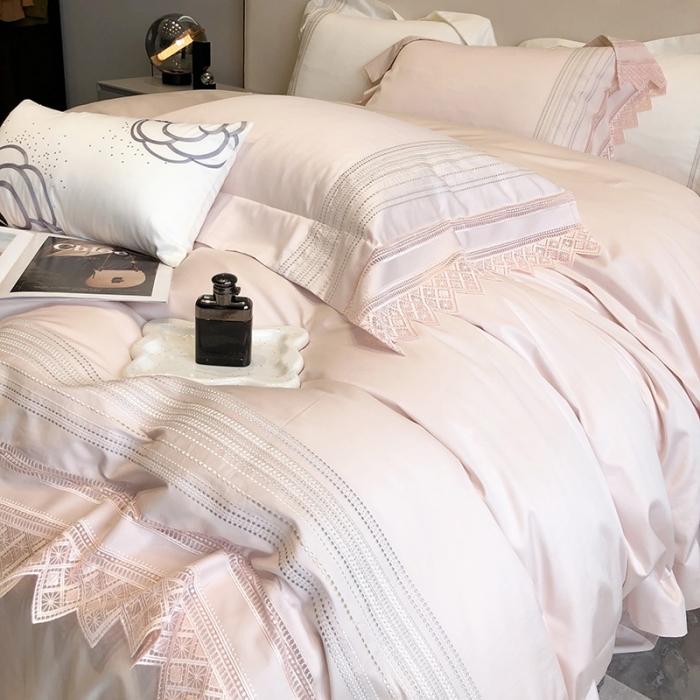 91家纺网 家纺一手货源 找家纺 黑白森林秋冬新品 100支贡缎四件套全棉纯棉-奥维娜