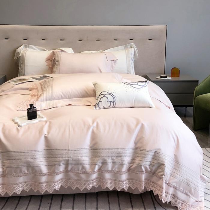 91家纺网 家纺一手货源 找家纺 黑白森林秋冬新品 100支贡缎四件套全棉纯棉-奥维娜