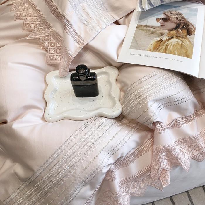 91家纺网 家纺一手货源 找家纺 黑白森林秋冬新品 100支贡缎四件套全棉纯棉-奥维娜