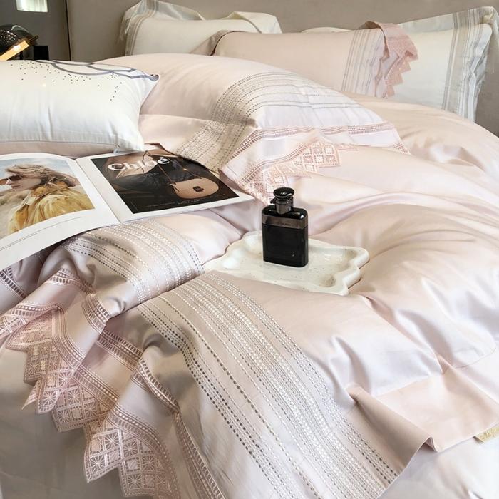 91家纺网 家纺一手货源 找家纺 黑白森林秋冬新品 100支贡缎四件套全棉纯棉-奥维娜