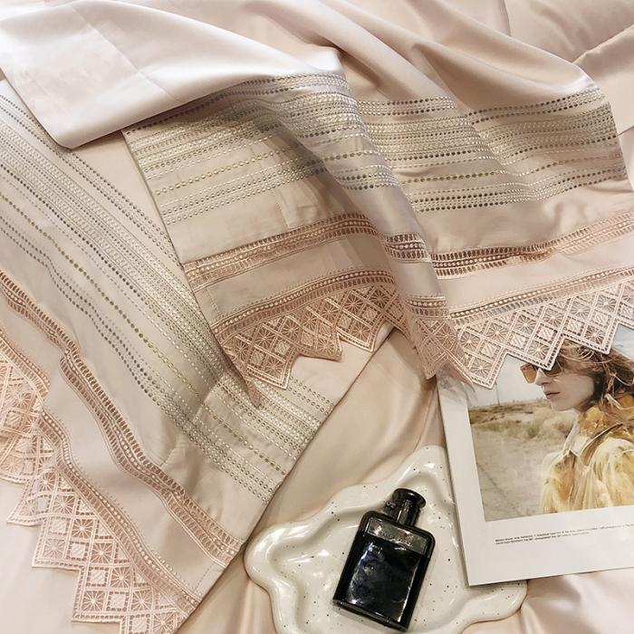 91家纺网 家纺一手货源 找家纺 黑白森林秋冬新品 100支贡缎四件套全棉纯棉-奥维娜