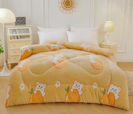 被多多 2022新款高克重双面雪花绒印花冬被 萌萌兔