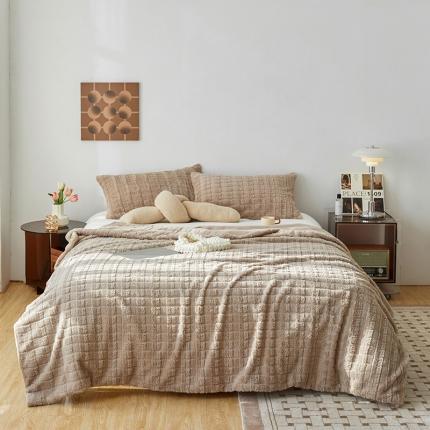 91家纺网 家纺一手货源 找家纺 （总）大元 2025秋冬新品A类獭兔毛毯多能被套毯