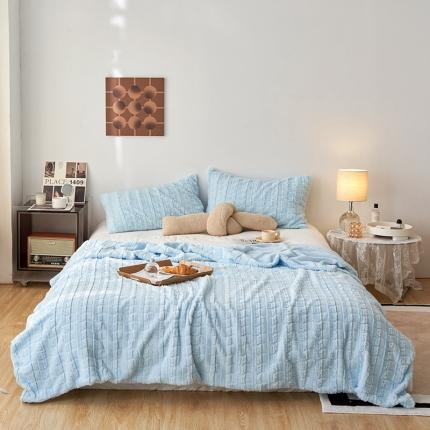 91家纺网 家纺一手货源 找家纺 （总）大元 2025秋冬新品A类獭兔毛毯多能被套毯