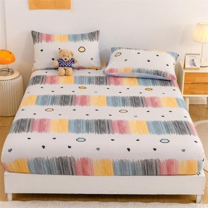 名兮 2022新款全棉印花床笠 梦幻彩虹