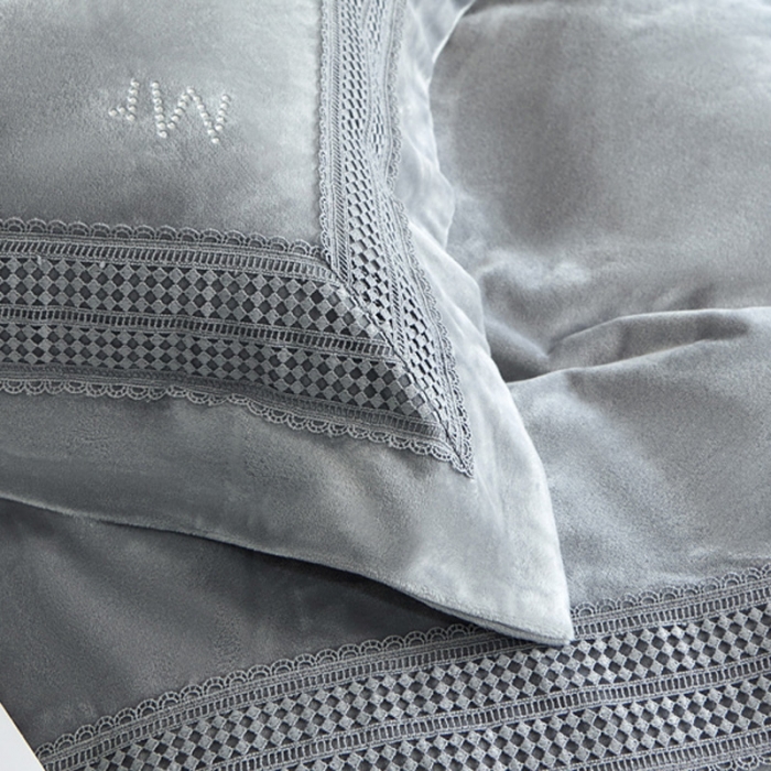 91家纺网 家纺一手货源 找家纺 2023新款TS简尚时尚婴肤绒四件套 简尚 绅士灰