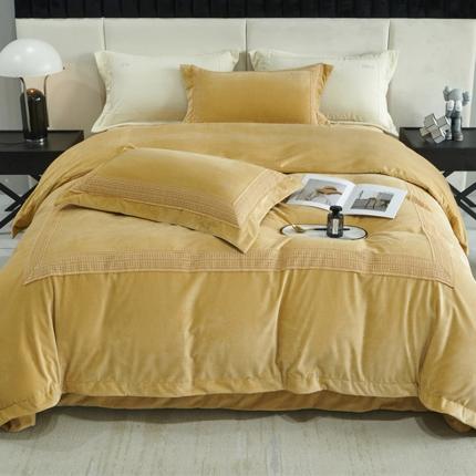 榻尚2023新款TS简尚时尚婴肤绒四件套 简尚 香槟金