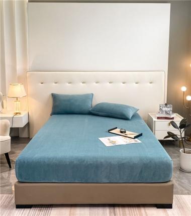 91家纺网 家纺一手货源 找家纺 （总）古吉梦 2022年新款牛奶绒纯色床笠三件套