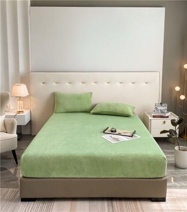 91家纺网 家纺一手货源 找家纺 （总）古吉梦 2022年新款牛奶绒纯色床笠三件套