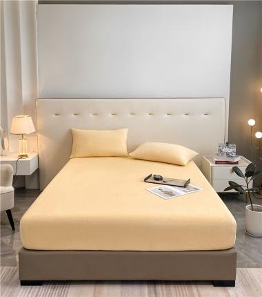 91家纺网 家纺一手货源 找家纺 （总）古吉梦 2022年新款牛奶绒纯色床笠三件套