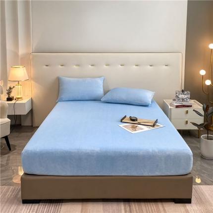 91家纺网 家纺一手货源 找家纺 （总）古吉梦 2022年新款牛奶绒纯色床笠三件套