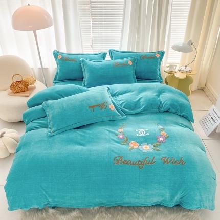 91家纺网 家纺一手货源 找家纺 （总）云锦2022新款肌理纹高克重200克牛奶绒毛巾绣四件套